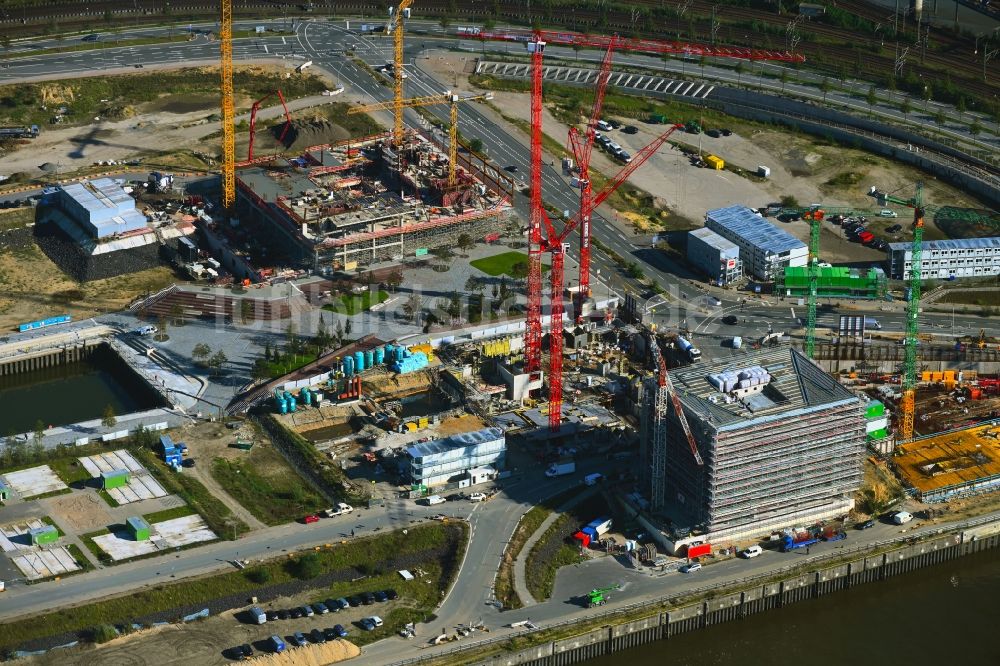 Luftaufnahme Hamburg - Neubau eines Büro- und Geschäftshauses EDGE ElbSide im Elbbrückenquartier in Hamburg, Deutschland
