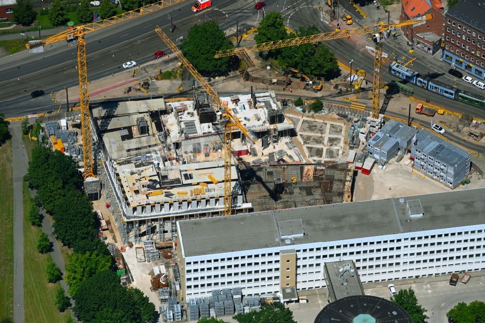 Luftbild Hannover - Neubau eines Büro- und Geschäftshauses der Enercity AG an der Glockseestraße in Hannover im Bundesland Niedersachsen, Deutschland