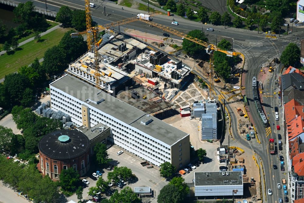 Hannover von oben - Neubau eines Büro- und Geschäftshauses der Enercity AG an der Glockseestraße in Hannover im Bundesland Niedersachsen, Deutschland