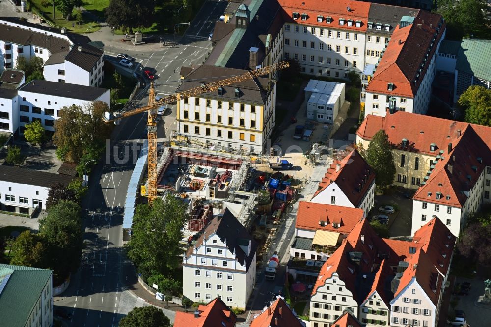 Luftbild Dillingen an der Donau - Neubau eines Büro- und Geschäftshauses an der Erzbischof-Stimpfle-Straße in Dillingen an der Donau im Bundesland Bayern, Deutschland