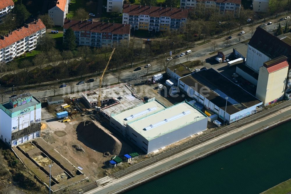 Luftaufnahme Hannover - Neubau eines Büro- und Geschäftshauses der Firma kraftwerk in Hannover im Bundesland Niedersachsen, Deutschland
