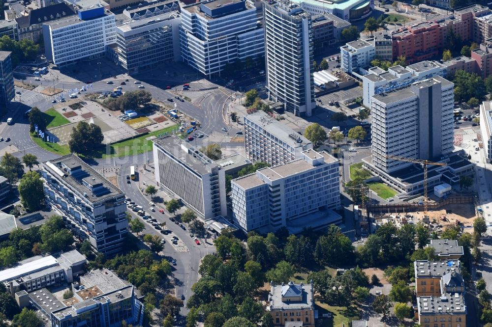 Luftbild Berlin - Neubau eines Büro- und Geschäftshauses an der Fraunhoferstraße im Ortsteil Charlottenburg in Berlin, Deutschland