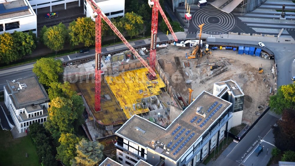 Bonn aus der Vogelperspektive: Neubau eines Büro- und Geschäftshauses Greengate in Gronau in Bonn im Bundesland Nordrhein-Westfalen, Deutschland