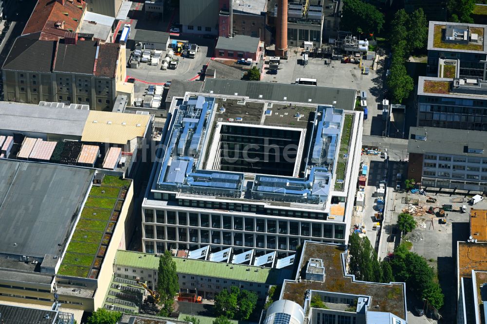 Luftbild München - Neubau eines Büro- und Geschäftshauses KARL München im Ortsteil Maxvorstadt in München im Bundesland Bayern, Deutschland