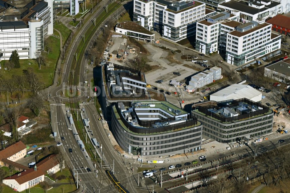 Luftaufnahme Stuttgart - Neubau eines Büro- und Geschäftshauses Leo - Business Campus Stuttgart in Stuttgart im Bundesland Baden-Württemberg, Deutschland