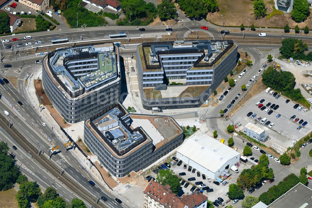 Luftbild Stuttgart - Neubau eines Büro- und Geschäftshauses Leo - Business Campus Stuttgart in Stuttgart im Bundesland Baden-Württemberg, Deutschland
