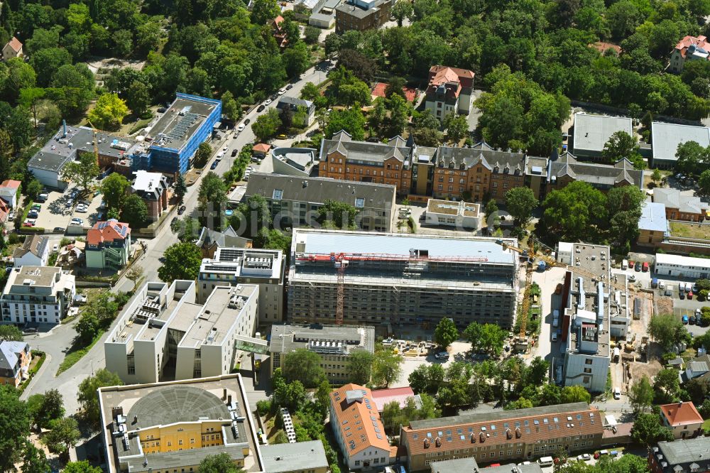 Jena von oben - Neubau eines Büro- und Geschäftshauses für ein neues Technologie- und Gründerzentrum (TGZ) Technikum Lab2fab in Jena im Bundesland Thüringen, Deutschland