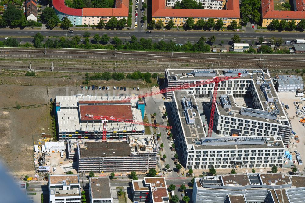 Luftaufnahme Berlin - Neubau eines Büro- und Geschäftshauses Office Lab Campus Adlershof in Berlin, Deutschland