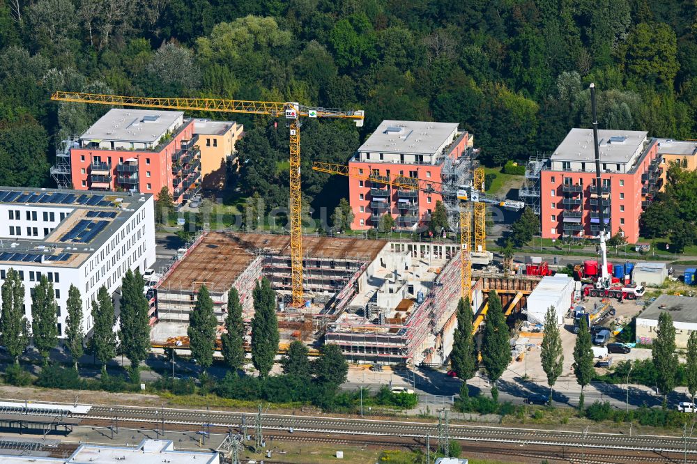 Luftbild Potsdam - Neubau eines Büro- und Geschäftshauses im Ortsteil Südliche Innenstadt in Potsdam im Bundesland Brandenburg, Deutschland