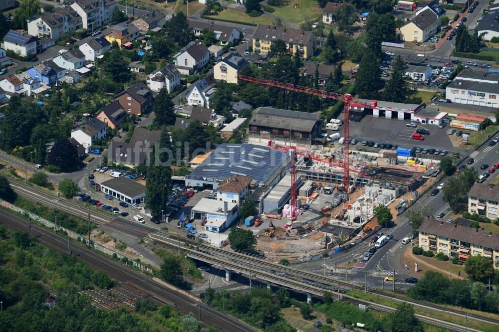 Luftbild Bonn - Neubau eines Büro- und Geschäftshauses im Ortsteil Tannenbusch in Bonn im Bundesland Nordrhein-Westfalen, Deutschland