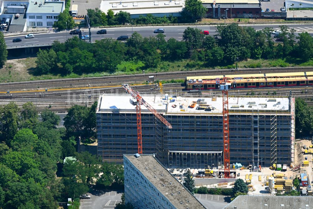 Berlin von oben - Neubau eines Büro- und Geschäftshauses im Ortsteil Westend in Berlin, Deutschland