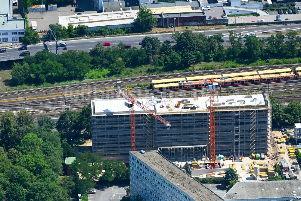 Luftbild Berlin - Neubau eines Büro- und Geschäftshauses im Ortsteil Westend in Berlin, Deutschland