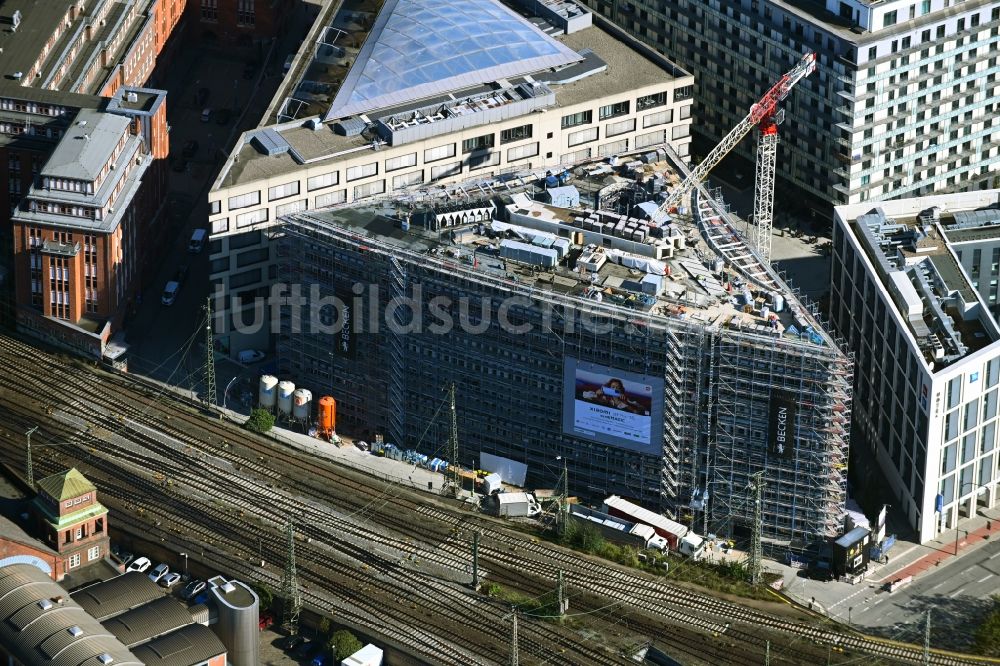Luftaufnahme Hamburg - Neubau eines Büro- und Geschäftshauses des Projekts Connexion Office am Klostertor in Hamburg, Deutschland