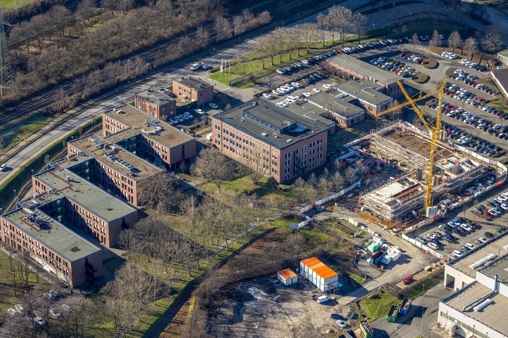 Luftaufnahme Lünen - Neubau eines Büro- und Geschäftshauses REMONDIS in Lünen im Bundesland Nordrhein-Westfalen, Deutschland