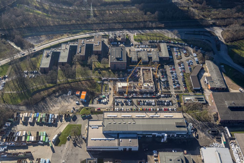 Luftbild Lünen - Neubau eines Büro- und Geschäftshauses REMONDIS in Lünen im Bundesland Nordrhein-Westfalen, Deutschland