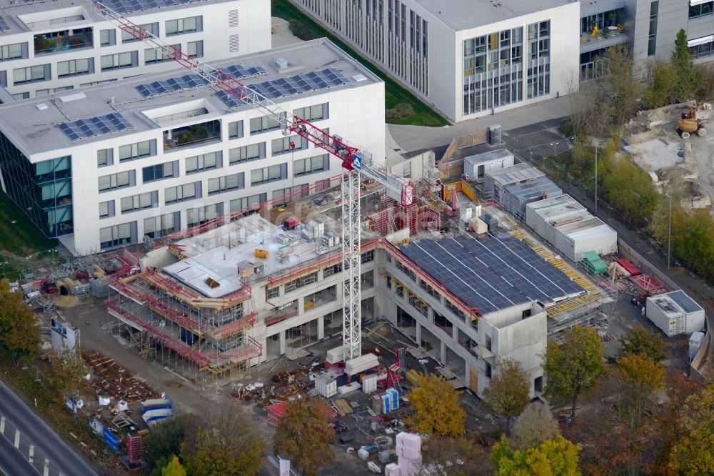 Göttingen von oben - Neubau eines Büro- und Geschäftshauses der Sartorius AG in Göttingen im Bundesland Niedersachsen, Deutschland