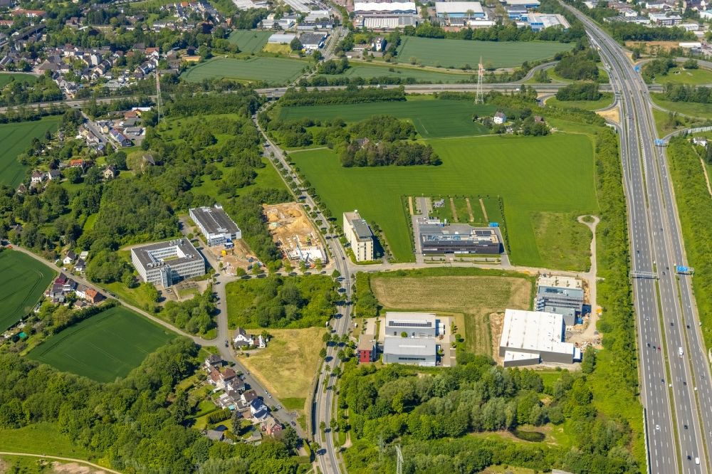 Luftbild Dortmund - Neubau eines Büro- und Geschäftshauses am Sebrathweg in Dortmund im Bundesland Nordrhein-Westfalen, Deutschland