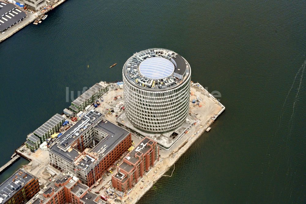 Luftbild Kopenhagen - Neubau eines Büro- und Geschäftshauses Spidsen, Gdanskgade 2 in Kopenhagen in Region Hovedstaden, Dänemark
