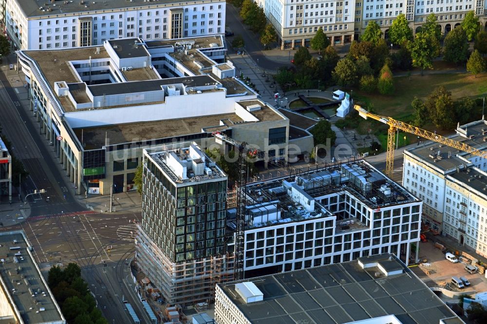 Luftbild Magdeburg - Neubau eines Büro- und Geschäftshauses der Städtischen Werke Magdeburg in Magdeburg im Bundesland Sachsen-Anhalt, Deutschland