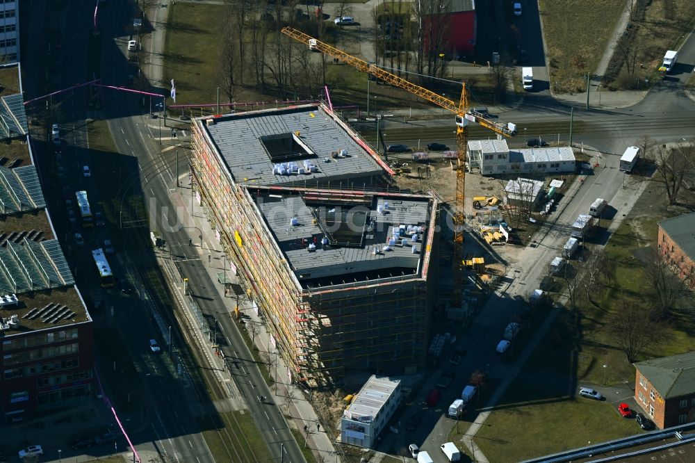 Luftaufnahme Berlin - Neubau eines Büro- und Geschäftshauses Steinbeis-Haus Adlershof in Berlin, Deutschland