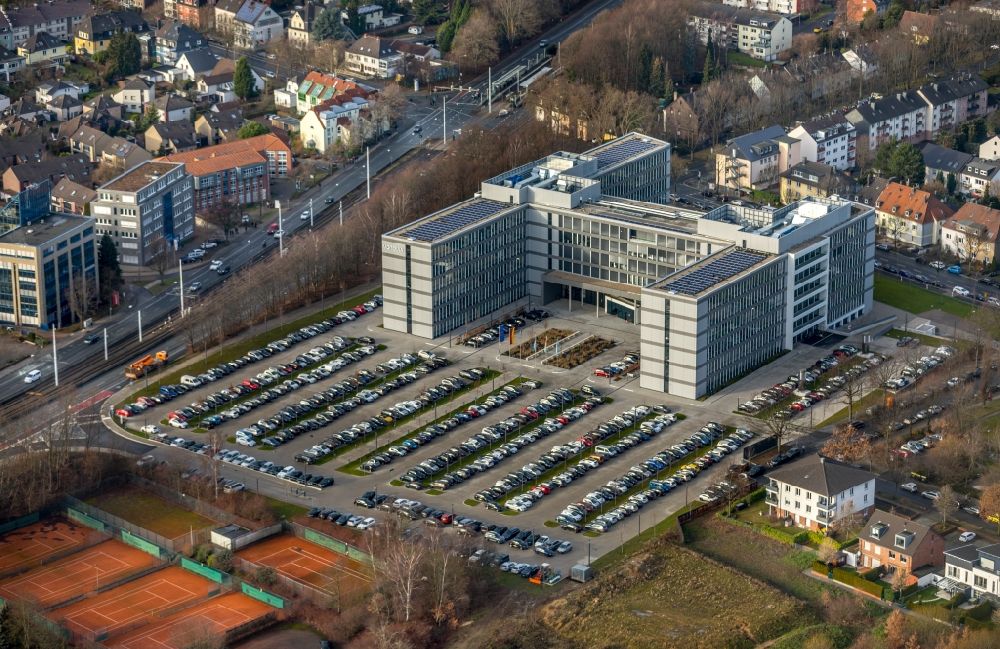 Luftaufnahme Essen - Neubau eines Büro- und Geschäftshauses der Vonovia Zentrale in Bochum im Bundesland Nordrhein-Westfalen