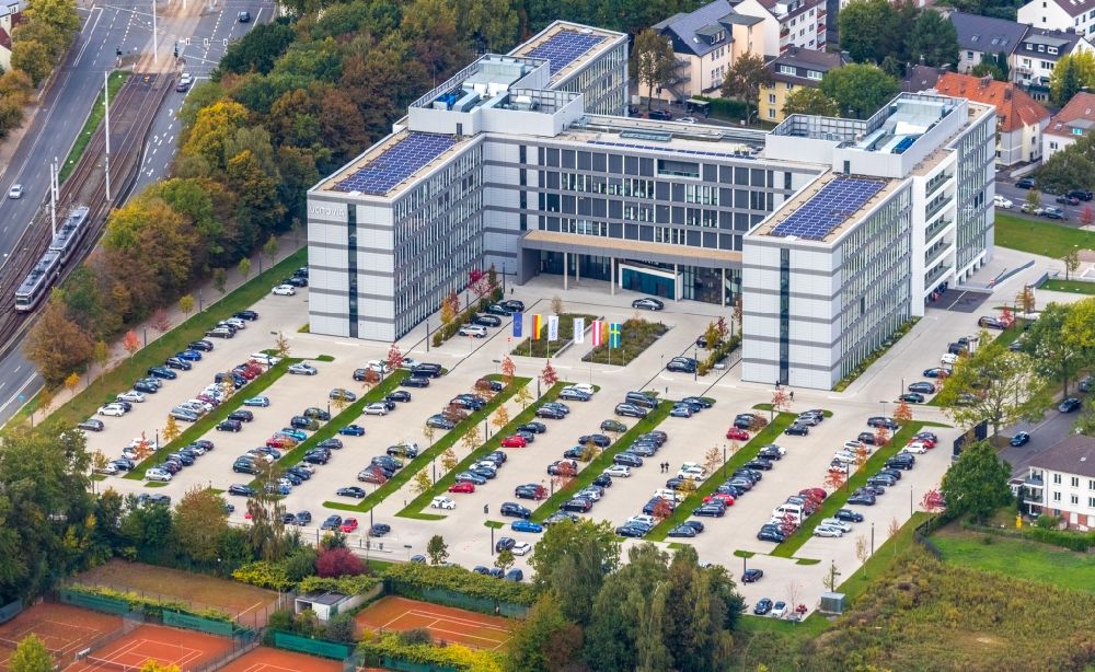 Luftbild Bochum - Neubau eines Büro- und Geschäftshauses der Vonovia Zentrale in Bochum im Bundesland Nordrhein-Westfalen