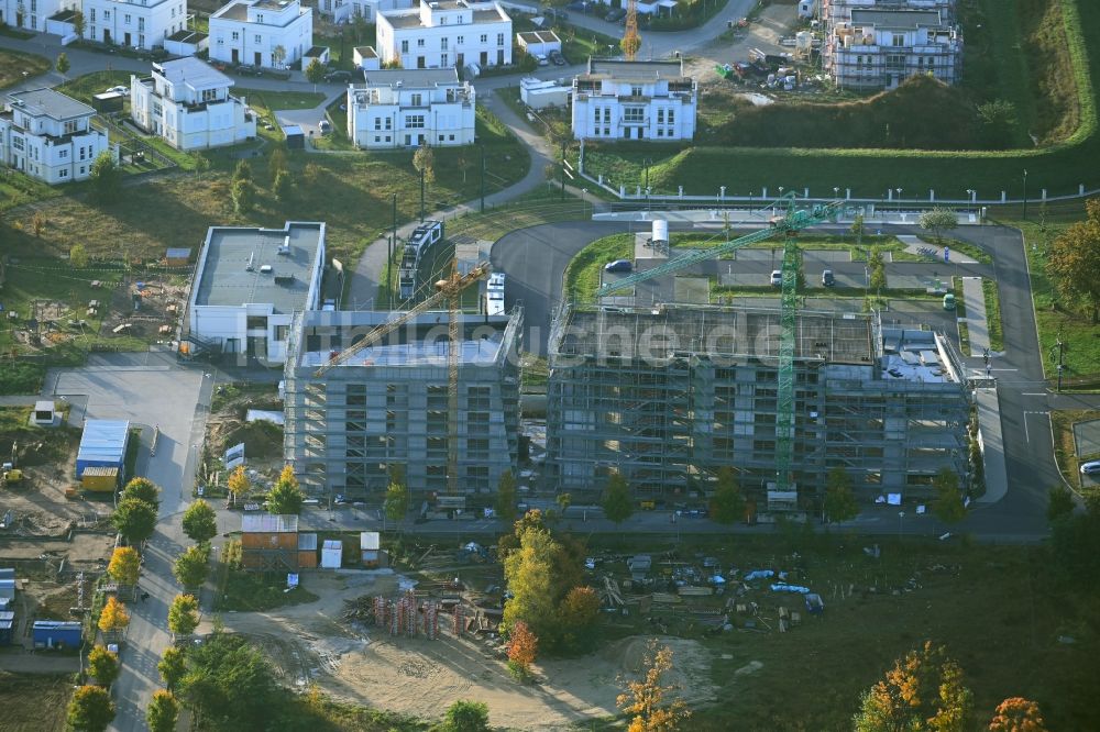 Luftbild Potsdam - Neubau eines Büro- und Geschäftshauses des Projekts THE SUMMIT am Konrad-Zuse-Ring in Potsdam im Bundesland Brandenburg, Deutschland