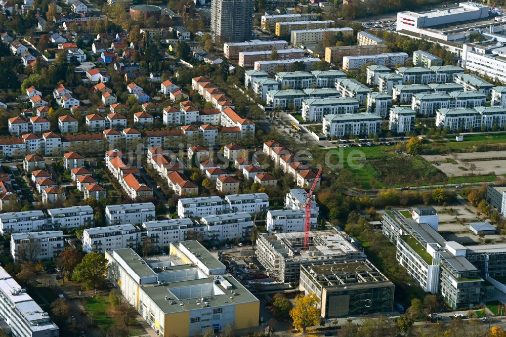 Luftbild Regensburg - Neubau eines Büro- und Geschäftshauses in Regensburg im Bundesland Bayern, Deutschland