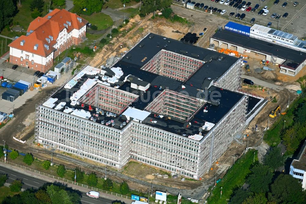 Potsdam von oben - Neubau des Bundespolizeipräsidium am Horstweg in Potsdam im Bundesland Brandenburg, Deutschland