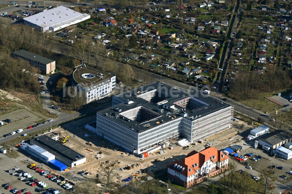 Luftbild Potsdam - Neubau des Bundespolizeipräsidium am Horstweg in Potsdam im Bundesland Brandenburg, Deutschland