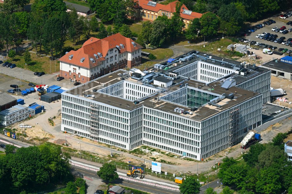 Potsdam von oben - Neubau des Bundespolizeipräsidium am Horstweg in Potsdam im Bundesland Brandenburg, Deutschland