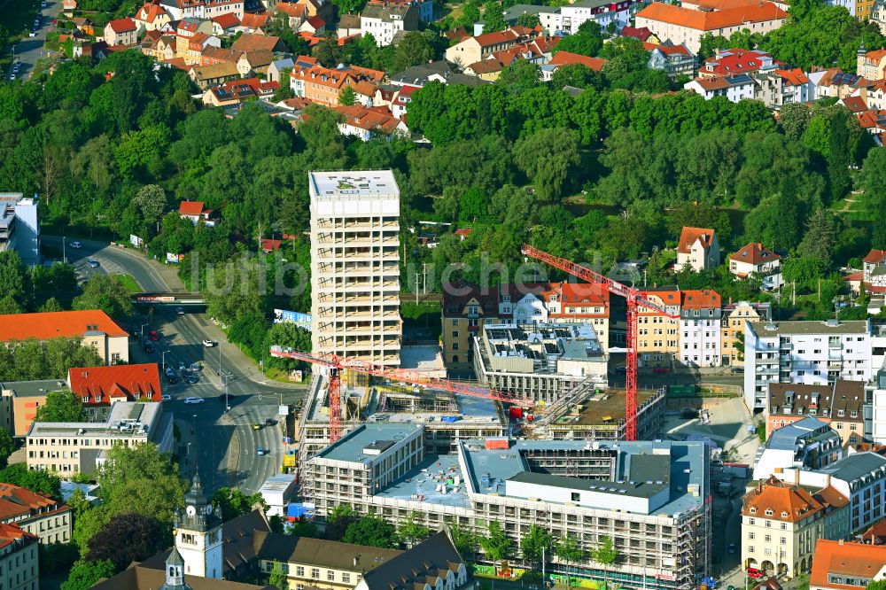 Luftbild Jena - Neubau des Campus Inselplatz in Jena im Bundesland Thüringen, Deutschland