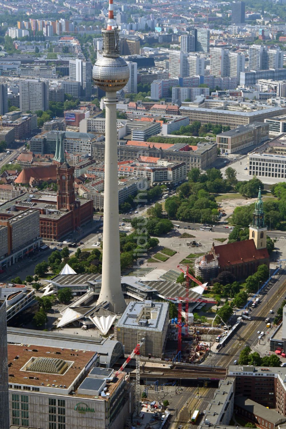 Luftaufnahme Berlin - Neubau C1 – Central One Midtown Offices im Ortsteil Mitte in Berlin, Deutschland