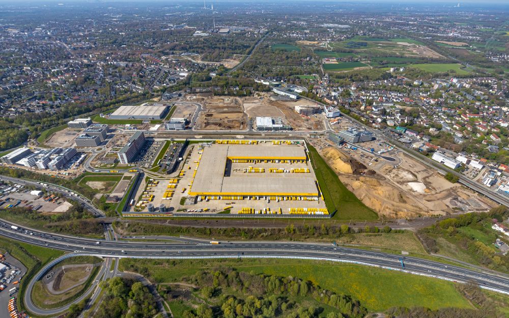 Luftbild Bochum - Neubau DHL Logistikzentrum auf dem Gelände des Entwicklungsgebiet MARK 517 in Bochum im Bundesland Nordrhein-Westfalen, Deutschland