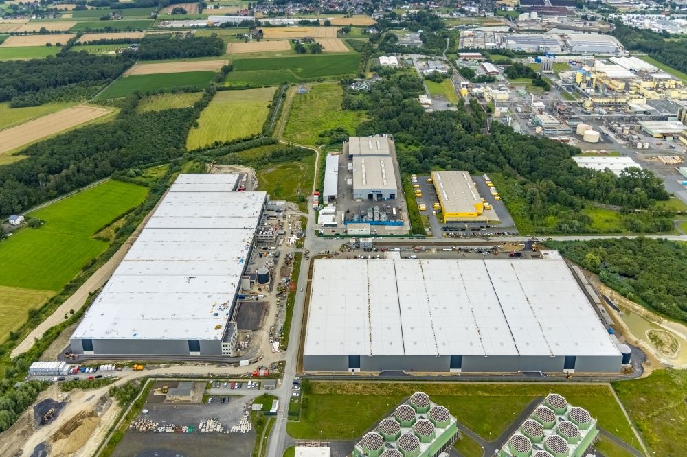 Luftbild Hamm - Neubau Distribution Park im Ortsteil Uentrop in Hamm im Bundesland Nordrhein-Westfalen, Deutschland