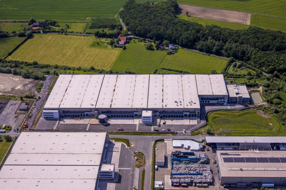 Luftaufnahme Hamm - Neubau Distribution Park im Ortsteil Uentrop in Hamm im Bundesland Nordrhein-Westfalen, Deutschland
