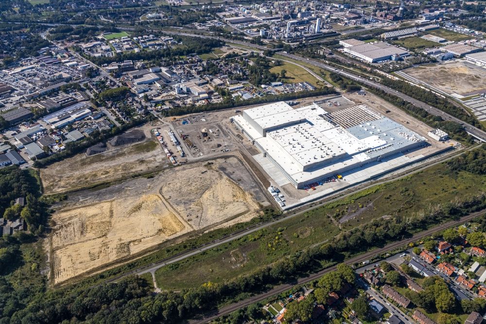 Luftbild Oberhausen - Neubau des Edeka- Logistikzentrum im Gewerbegebiet Weierheide in Oberhausen im Bundesland Nordrhein-Westfalen, Deutschland