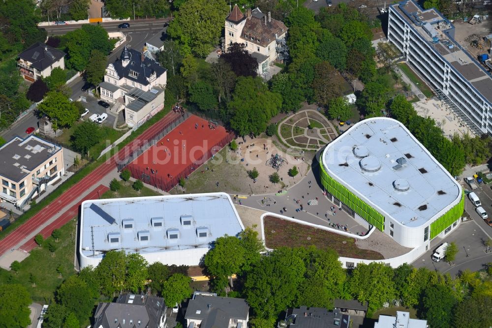 Luftaufnahme Leipzig - Neubau der Erich-Kästner-Schule in Leipzig im Bundesland Sachsen