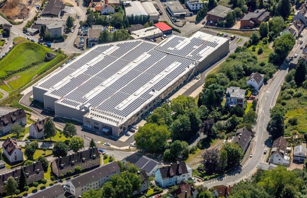 Ennepetal von oben - Neubau einer Fabrikhalle der Ferdinand Bilstein GmbH + Co. KG in Ennepetal im Bundesland Nordrhein-Westfalen