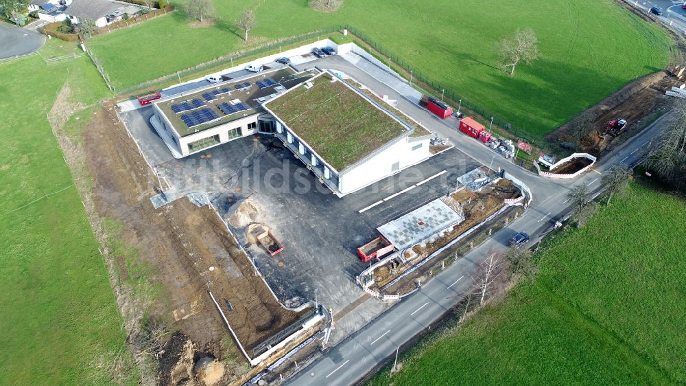 Hennef (Sieg) aus der Vogelperspektive: Neubau eines Feuerwehrhauses in Söven im Bundesland Nordrhein-Westfalen, Deutschland