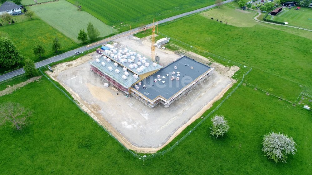 Hennef (Sieg) aus der Vogelperspektive: Neubau eines Feuerwehrhauses in Söven im Bundesland Nordrhein-Westfalen, Deutschland