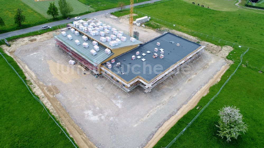 Luftbild Hennef (Sieg) - Neubau eines Feuerwehrhauses in Söven im Bundesland Nordrhein-Westfalen, Deutschland