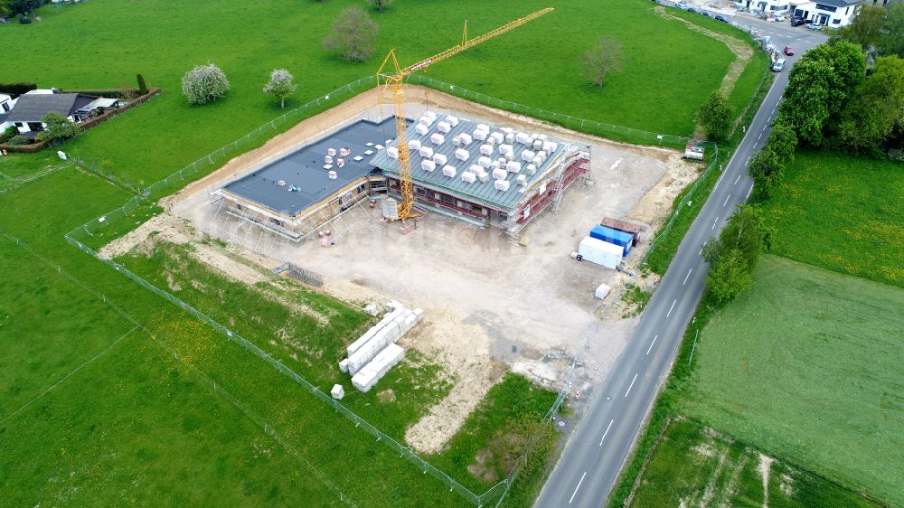 Luftaufnahme Hennef (Sieg) - Neubau eines Feuerwehrhauses in Söven im Bundesland Nordrhein-Westfalen, Deutschland