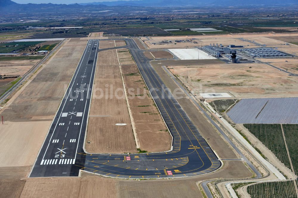 MURCIA CORVERA von oben - Neubau Flughafen Murcia Corvera in der Region Murcia in Spanien