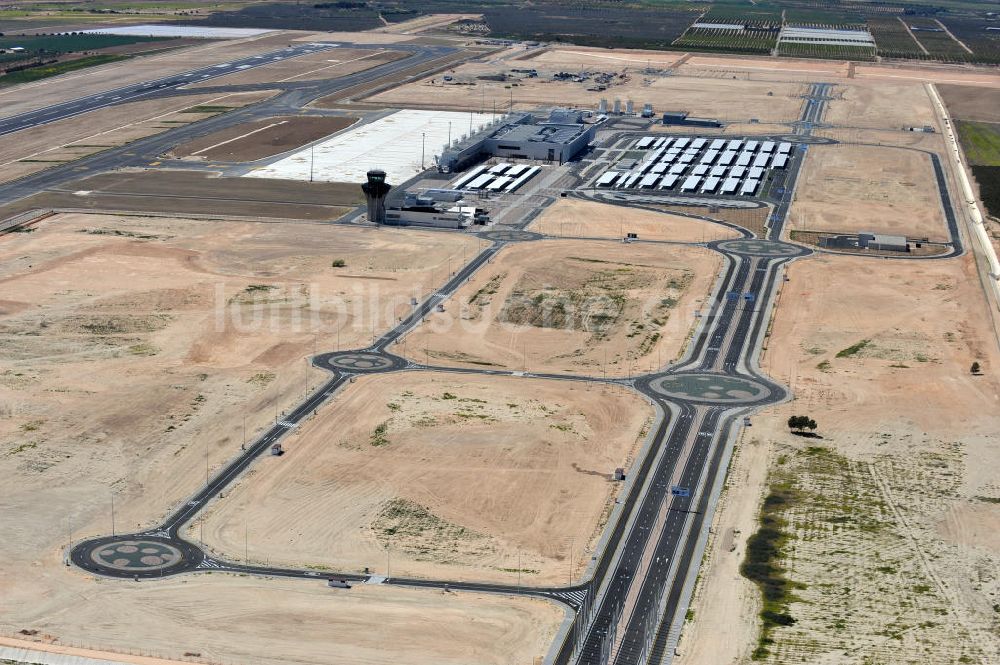 MURCIA CORVERA aus der Vogelperspektive: Neubau Flughafen Murcia Corvera in der Region Murcia in Spanien