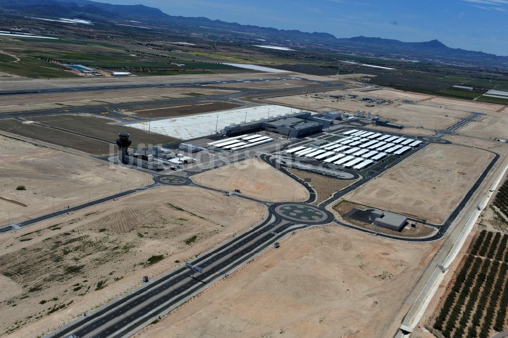 MURCIA CORVERA von oben - Neubau Flughafen Murcia Corvera in der Region Murcia in Spanien