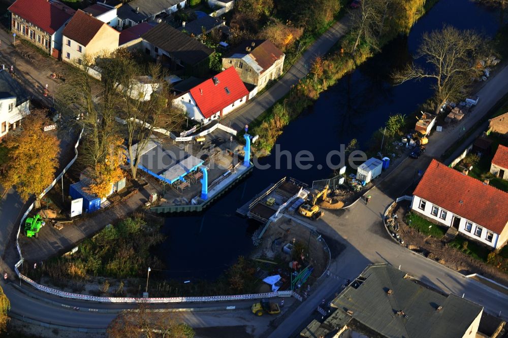 Luftbild Zerpenschleuse - Neubau Flußbrücke Oder-Havel-Kanal in Zerpenschleuse im Bundesland Brandenburg, Deutschland