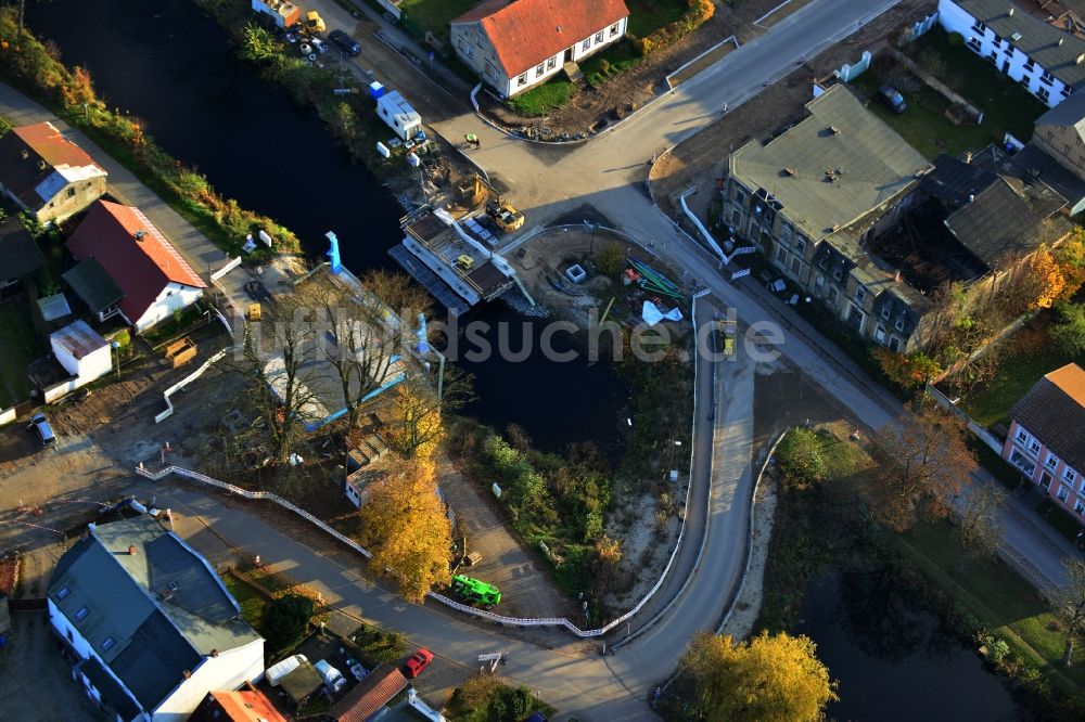 Luftbild Zerpenschleuse - Neubau Flußbrücke Oder-Havel-Kanal in Zerpenschleuse im Bundesland Brandenburg, Deutschland