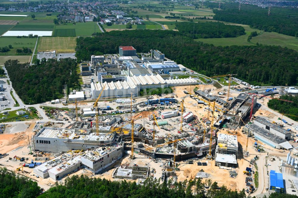 Luftaufnahme Darmstadt - Neubau eines Forschungsgebäudes Beschleunigerzentrum FAIR in Darmstadt im Bundesland Hessen, Deutschland