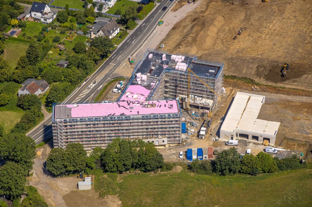 Luftbild Ennepetal - Neubau eines Gebäudekomplex der Polizei - Gefahrenabwehrzentrum in Ennepetal im Bundesland Nordrhein-Westfalen, Deutschland
